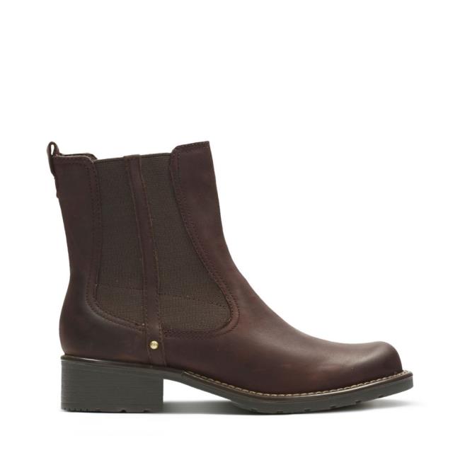 Botki Damskie Clarks Orinoco Club Bordowe | CLK068MYZ