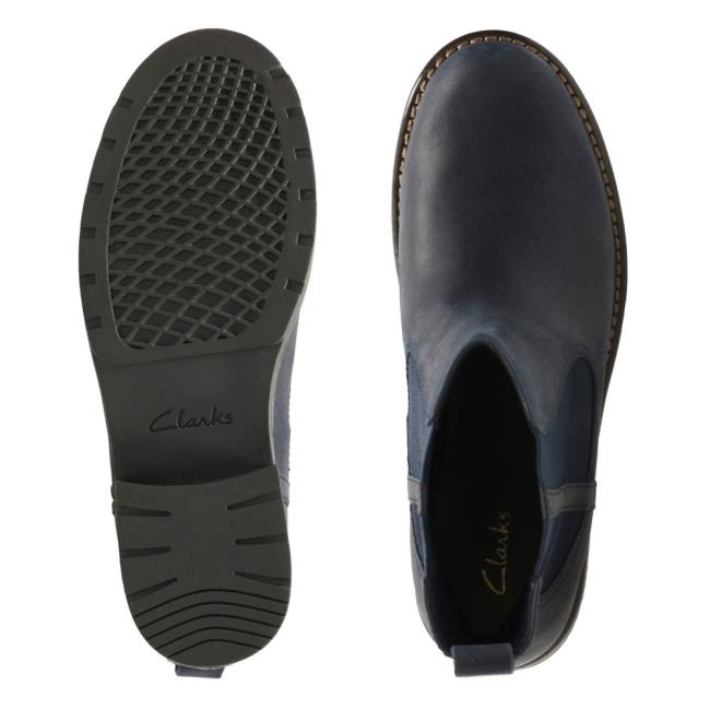 Botki Damskie Clarks Orinoco Club Granatowe | CLK970JFT