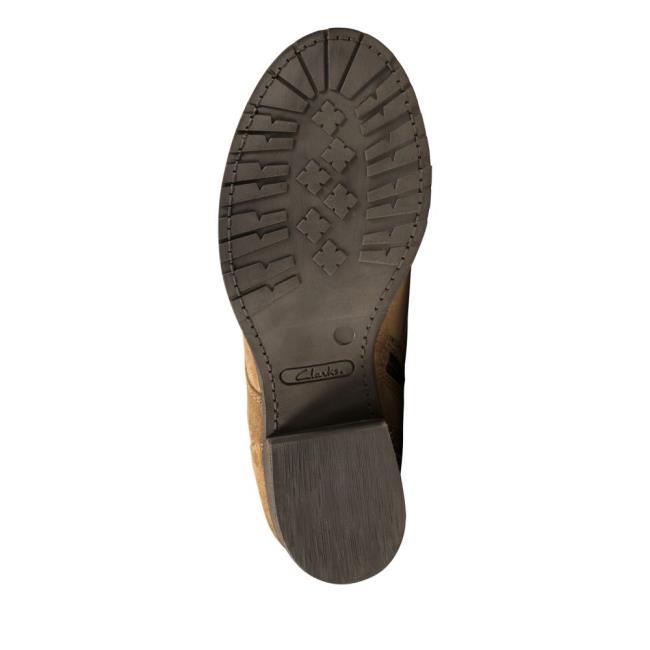 Botki Damskie Clarks Thornby Koronkowe Brązowe | CLK698WFP