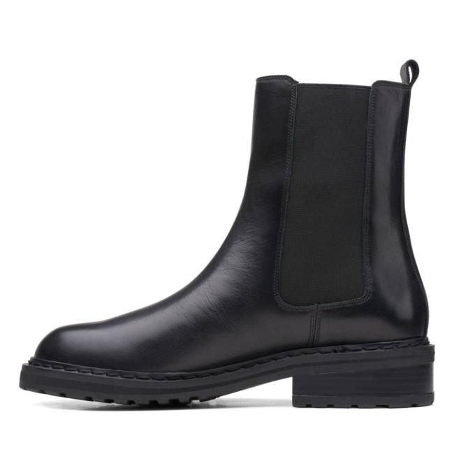 Botki Damskie Clarks Tilham Chelsea Czarne | CLK402ERY