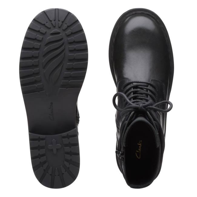 Botki Damskie Clarks Tilham Koronkowe Czarne | CLK834AMC