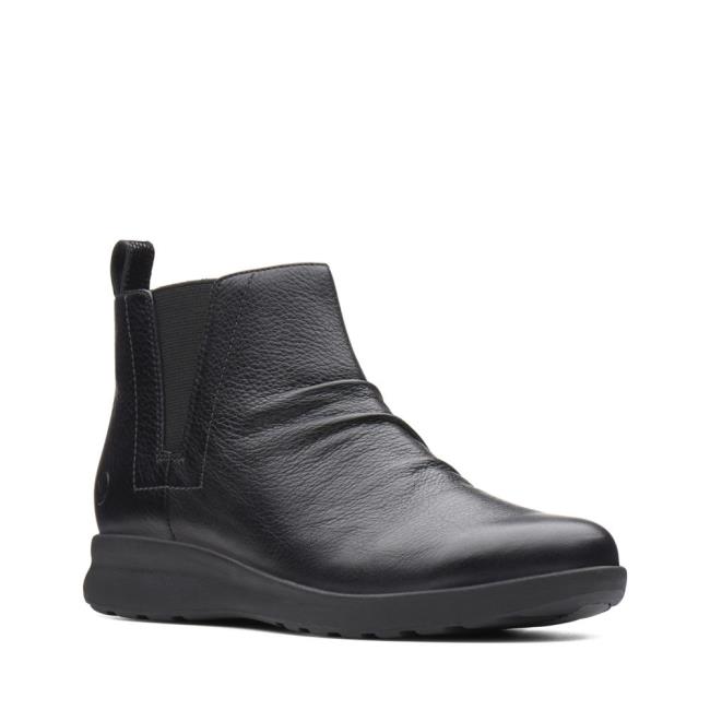 Botki Damskie Clarks Un Adorn Mid Czarne | CLK418GMH