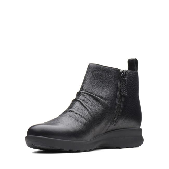 Botki Damskie Clarks Un Adorn Mid Czarne | CLK418GMH