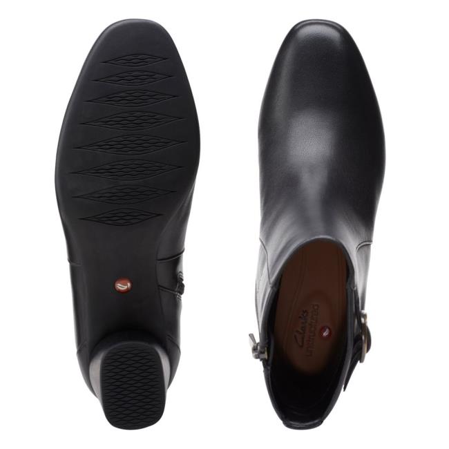 Botki Damskie Clarks Un Cosmo Vibe Czarne | CLK934ZSB