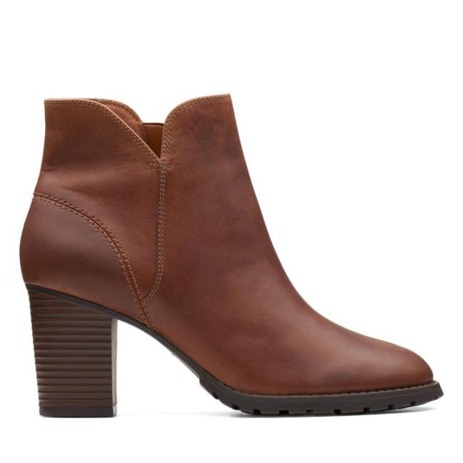 Botki Damskie Clarks Verona Trish Ciemny Brązowe | CLK540URN