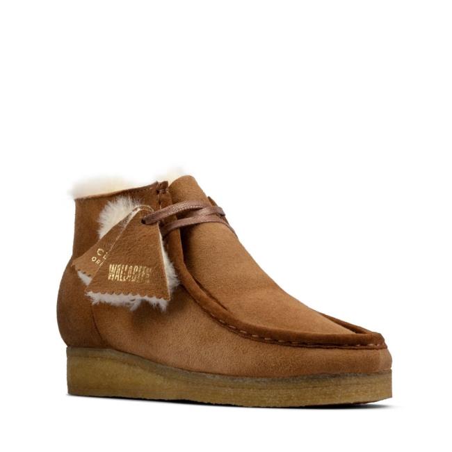 Botki Damskie Clarks Wallabee Boot Brązowe | CLK270ZKA