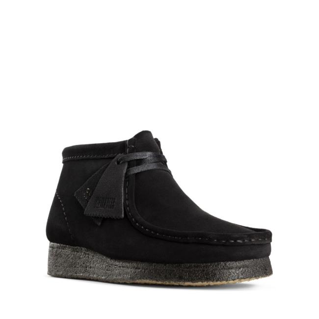 Botki Damskie Clarks Wallabee Boot Czarne | CLK937BNP