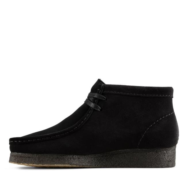 Botki Damskie Clarks Wallabee Boot Czarne | CLK937BNP