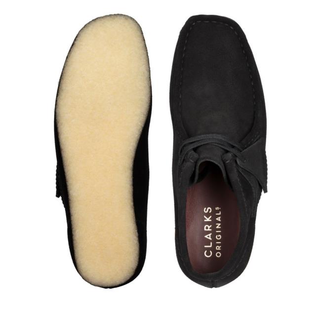 Botki Damskie Clarks Wallabee Boot Czarne | CLK937BNP