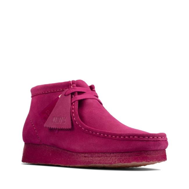 Botki Damskie Clarks Wallabee Boot Fioletowe | CLK062ATF