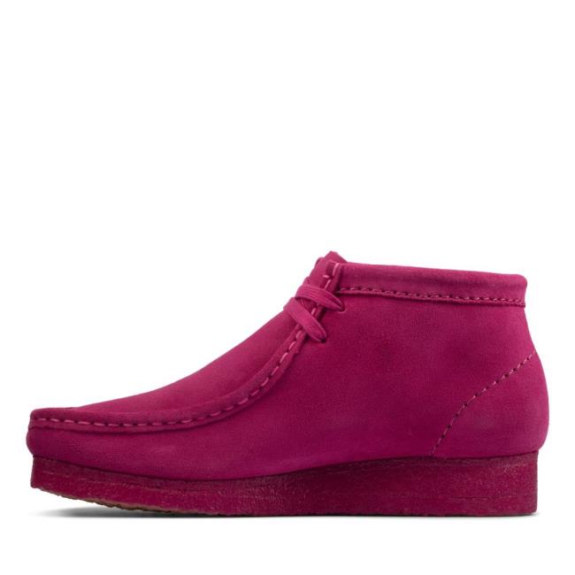 Botki Damskie Clarks Wallabee Boot Fioletowe | CLK062ATF