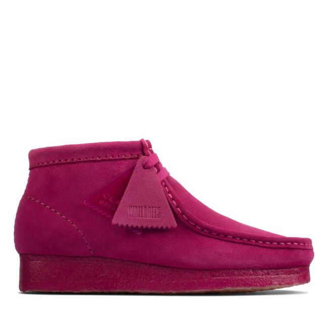 Botki Damskie Clarks Wallabee Boot Fioletowe | CLK062ATF