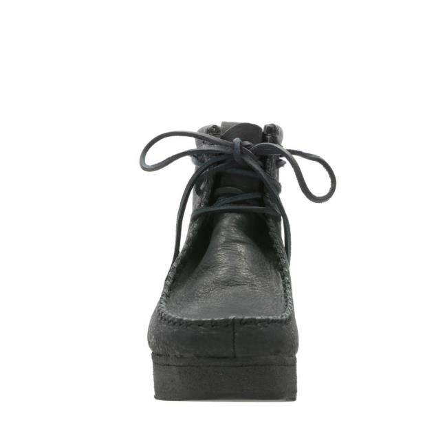 Botki Damskie Clarks Wallabee Craft Czarne | CLK743SWV