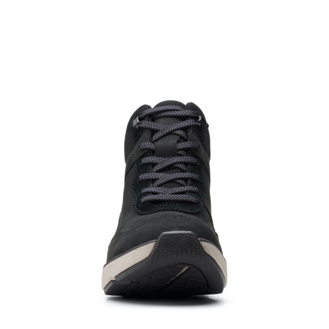 Botki Damskie Clarks Wave 2.0 Mid. Czarne | CLK952FBN