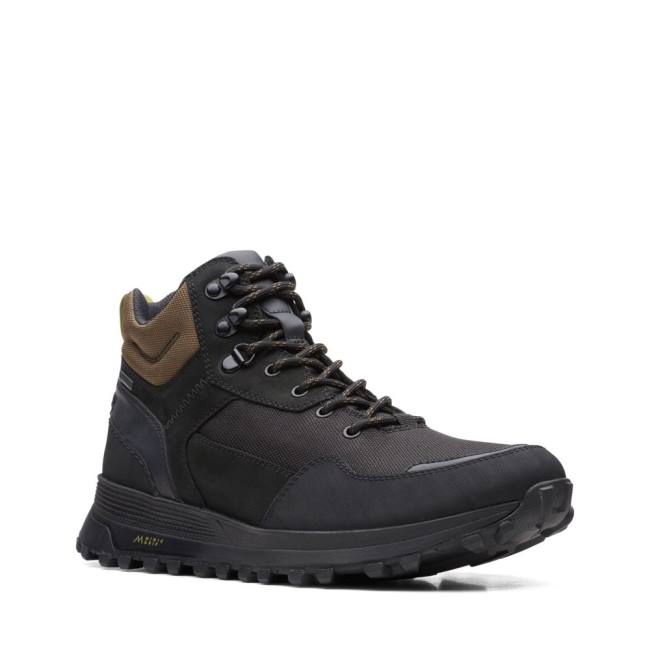 Botki Męskie Clarks ATL Trek Hi GORE-TEX Czarne | CLK791FIC