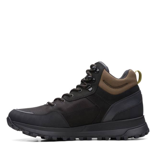 Botki Męskie Clarks ATL Trek Hi GORE-TEX Czarne | CLK791FIC