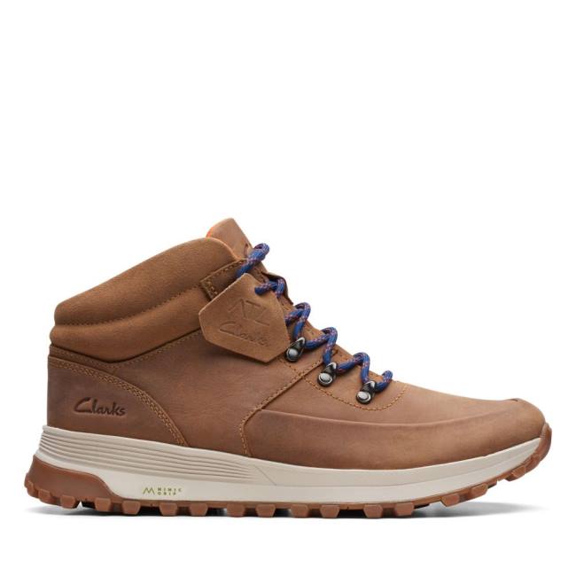 Botki Męskie Clarks ATL Trek Mid Brązowe | CLK764JRF