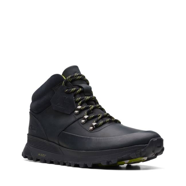 Botki Męskie Clarks ATL Trek Mid Czarne | CLK804OXG