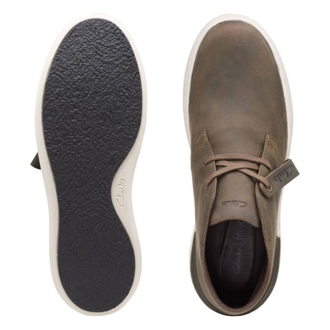 Botki Męskie Clarks Court Lite Desert Oliwkowe | CLK598GSB