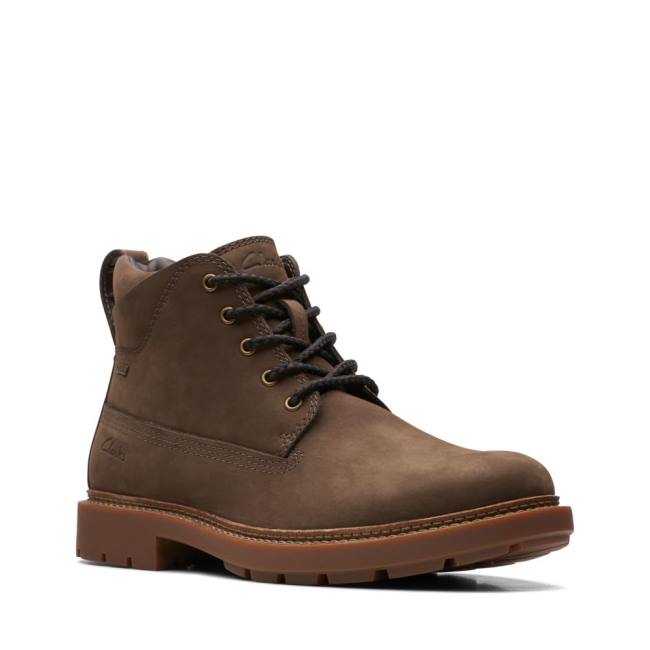 Botki Męskie Clarks Craftdale 2 Mid GORE-TEX Ciemny Brązowe | CLK390YIJ