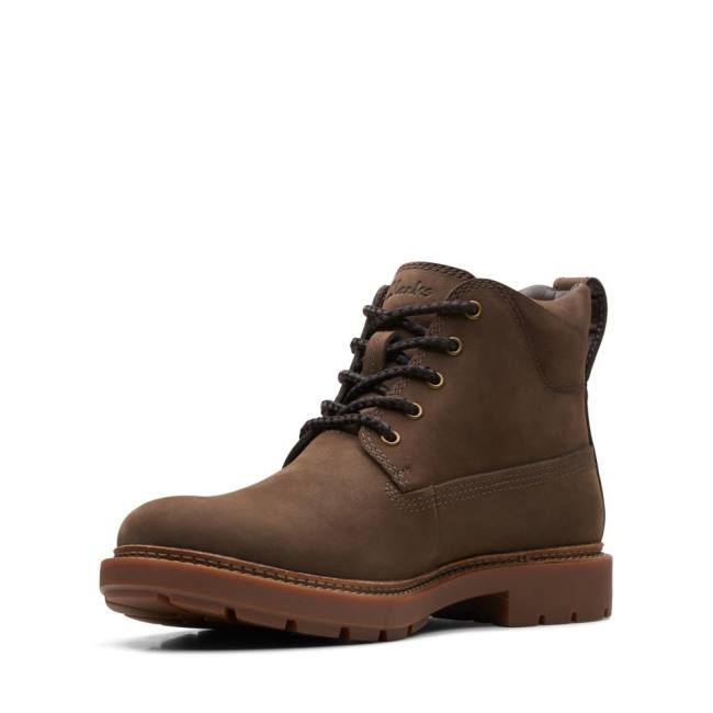 Botki Męskie Clarks Craftdale 2 Mid GORE-TEX Ciemny Brązowe | CLK390YIJ