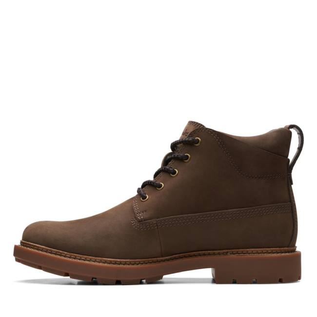 Botki Męskie Clarks Craftdale 2 Mid GORE-TEX Ciemny Brązowe | CLK390YIJ