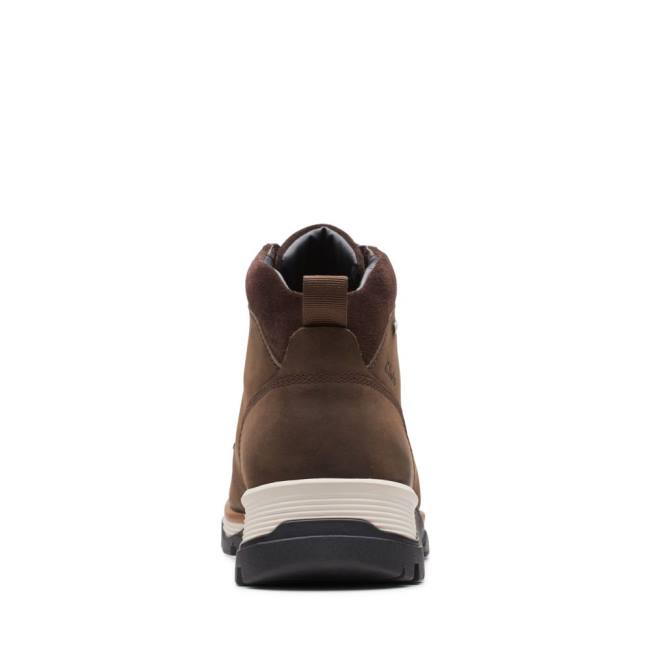 Botki Męskie Clarks Topton Mid GORE-TEX Ciemny Brązowe | CLK046NGO