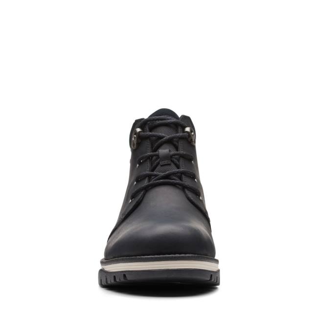 Botki Męskie Clarks Topton Mid GORE-TEX Czarne | CLK162QAE