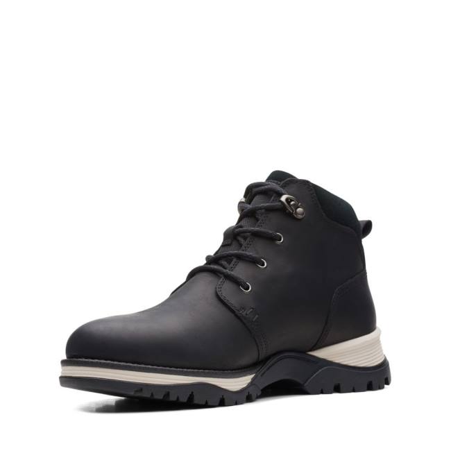 Botki Męskie Clarks Topton Mid GORE-TEX Czarne | CLK162QAE