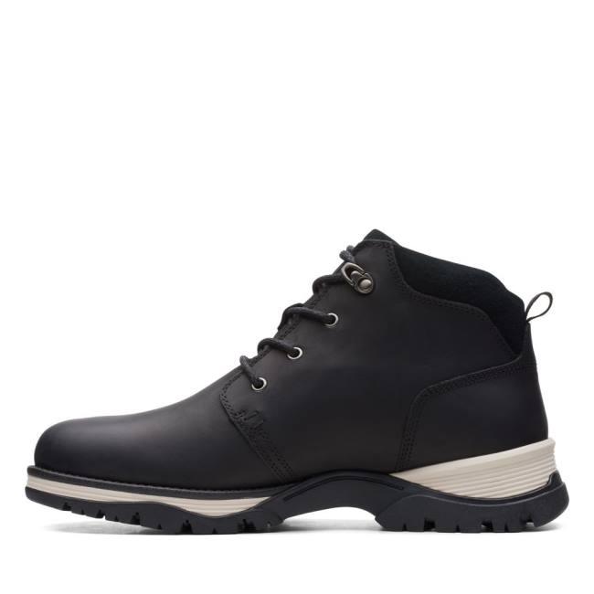 Botki Męskie Clarks Topton Mid GORE-TEX Czarne | CLK162QAE