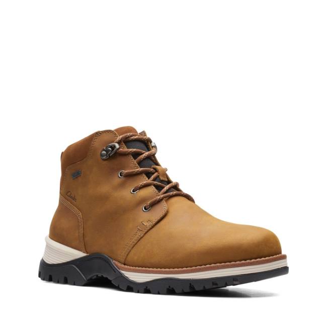 Botki Męskie Clarks Topton Mid GORE-TEX Brązowe | CLK390VPX