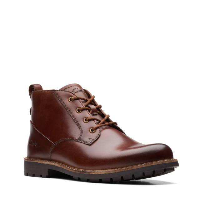 Botki Męskie Clarks Westcombe Mid Brązowe | CLK790DGO