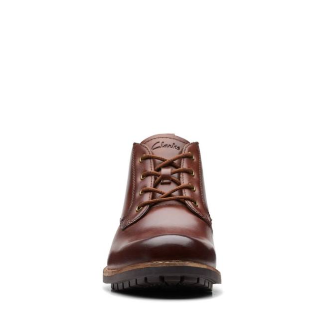 Botki Męskie Clarks Westcombe Mid Brązowe | CLK790DGO