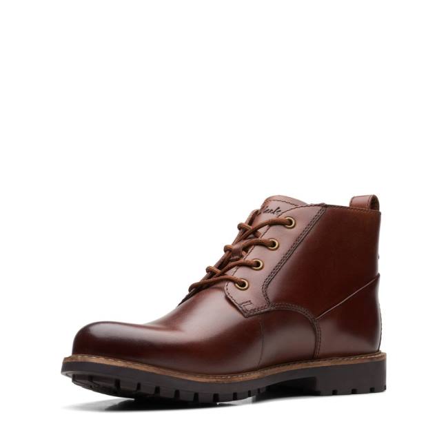 Botki Męskie Clarks Westcombe Mid Brązowe | CLK790DGO