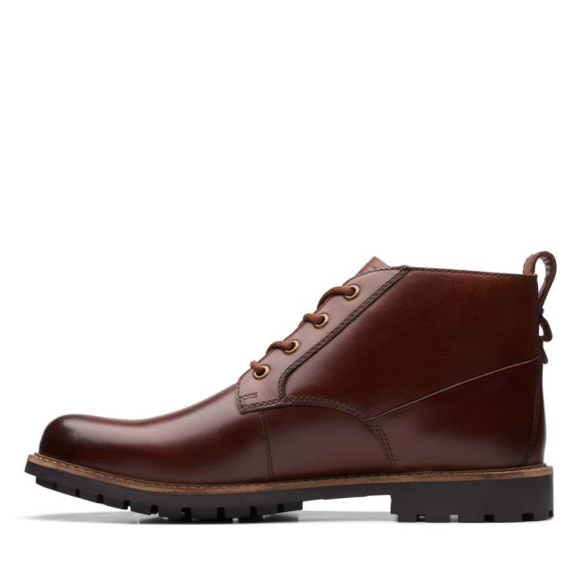 Botki Męskie Clarks Westcombe Mid Brązowe | CLK790DGO