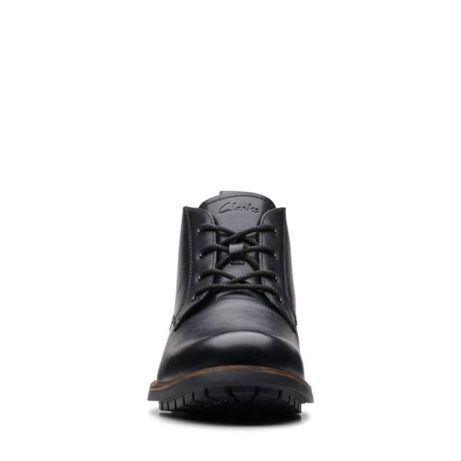 Botki Męskie Clarks Westcombe Mid Czarne | CLK672KLP