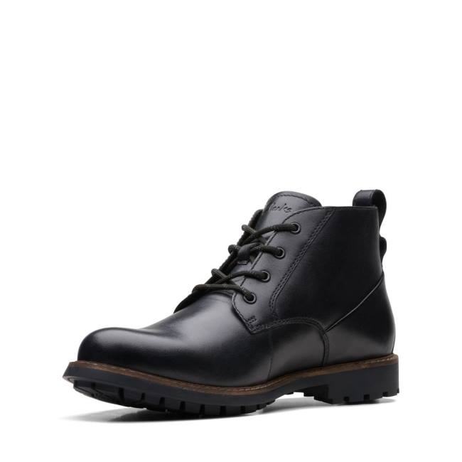 Botki Męskie Clarks Westcombe Mid Czarne | CLK672KLP