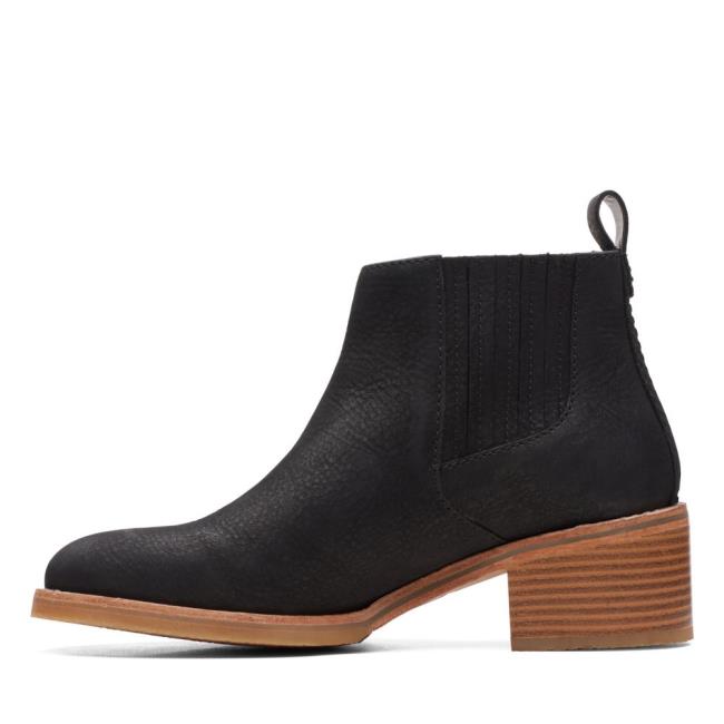 Botki Na Obcasie Damskie Clarks Cologne Top Czarne | CLK920AJI