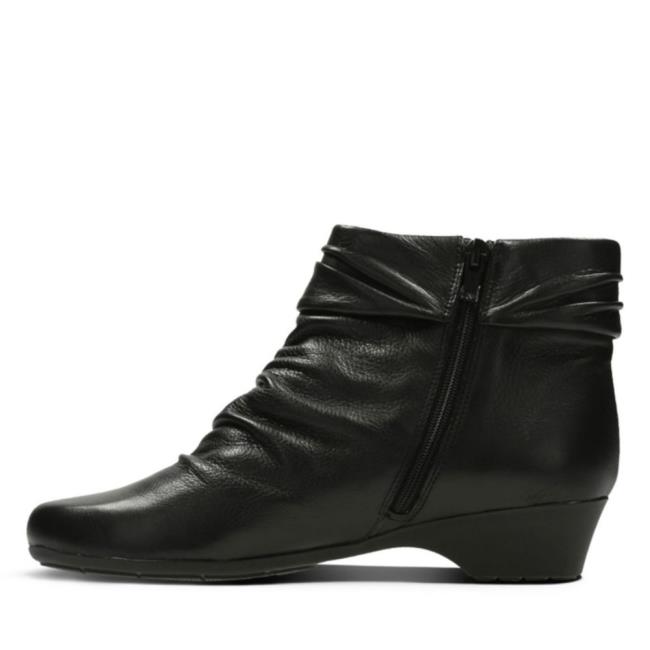 Botki Na Obcasie Damskie Clarks Matron Ella Czarne | CLK937KSH