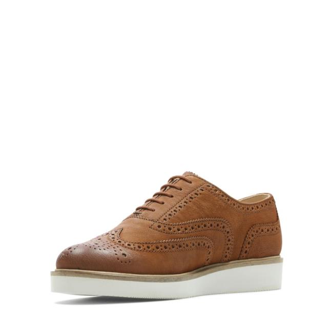 Buty Brogue Damskie Clarks Baille Brogue Brązowe | CLK763PAM