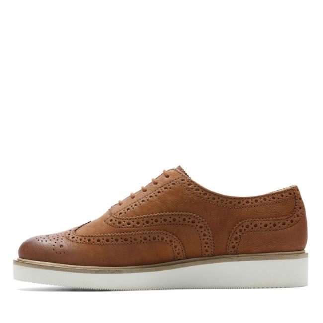 Buty Brogue Damskie Clarks Baille Brogue Brązowe | CLK763PAM