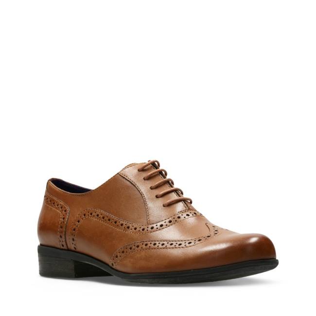 Buty Brogue Damskie Clarks Hamble Oak Ciemny Brązowe | CLK102QNX