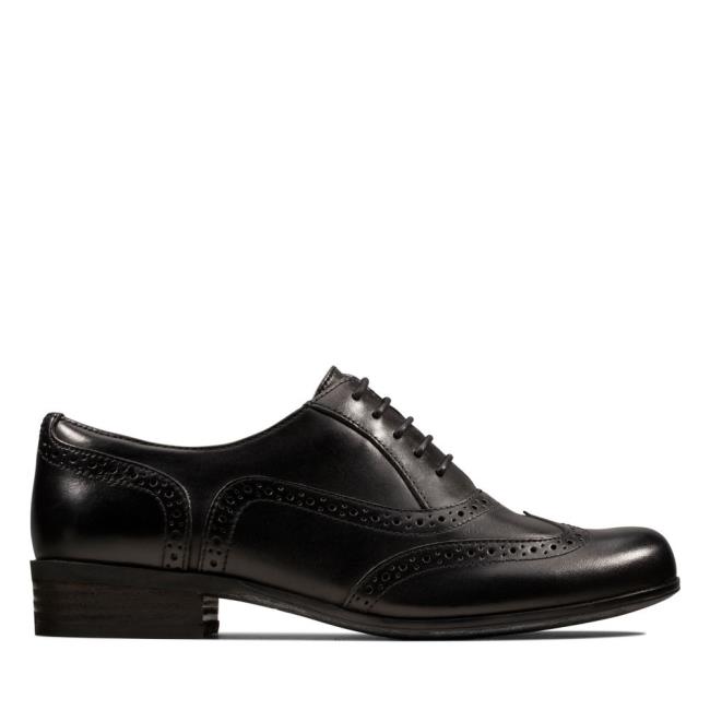 Buty Brogue Damskie Clarks Hamble Oak Czarne | CLK426BDV