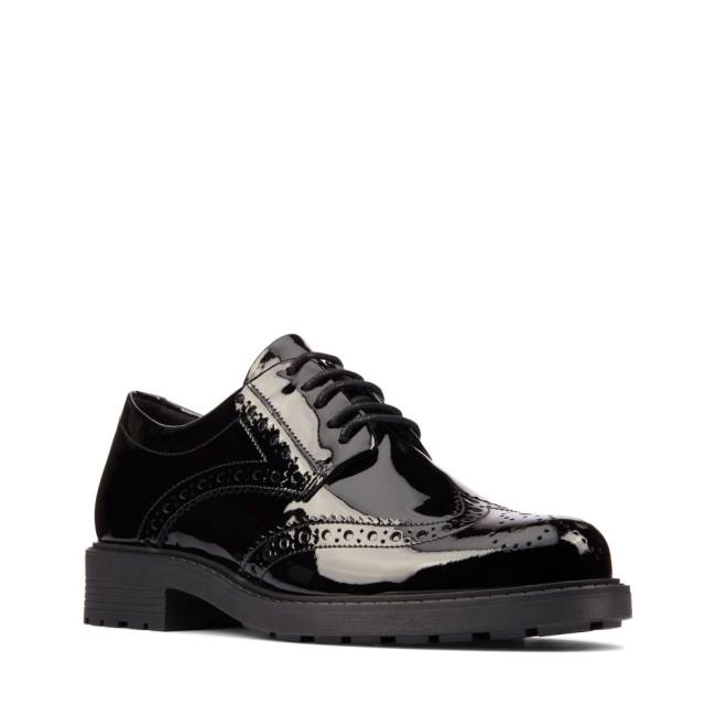 Buty Brogue Damskie Clarks Orinoco 2 Limit Czarne | CLK062JNY