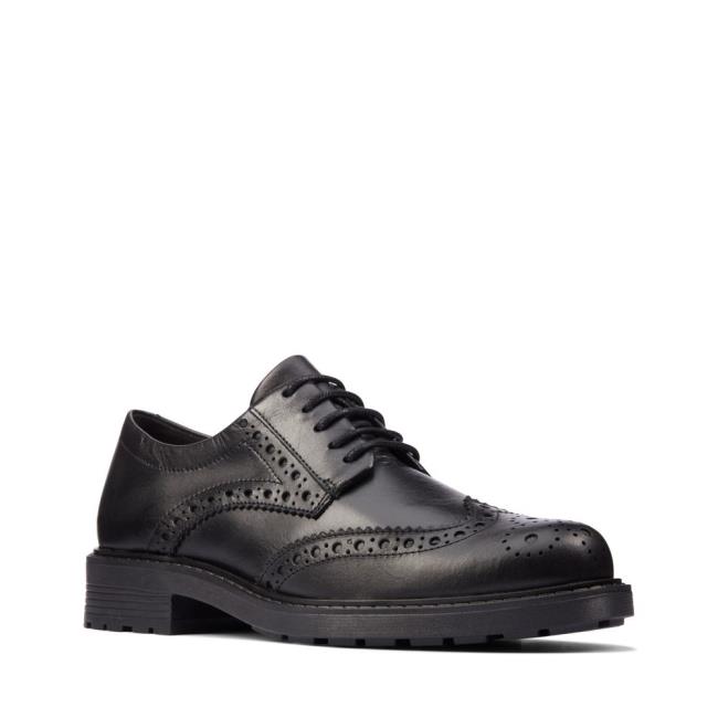 Buty Brogue Damskie Clarks Orinoco 2 Limit Czarne | CLK893PAU