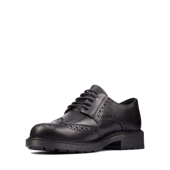 Buty Brogue Damskie Clarks Orinoco 2 Limit Czarne | CLK893PAU