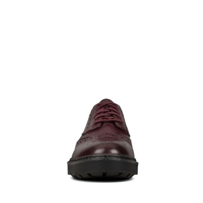 Buty Brogue Damskie Clarks Witcombe Echo Bordowe | CLK761UGQ