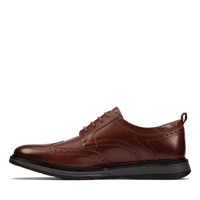 Buty Brogue Męskie Clarks Chantry Wing Ciemny Brązowe | CLK047BQJ