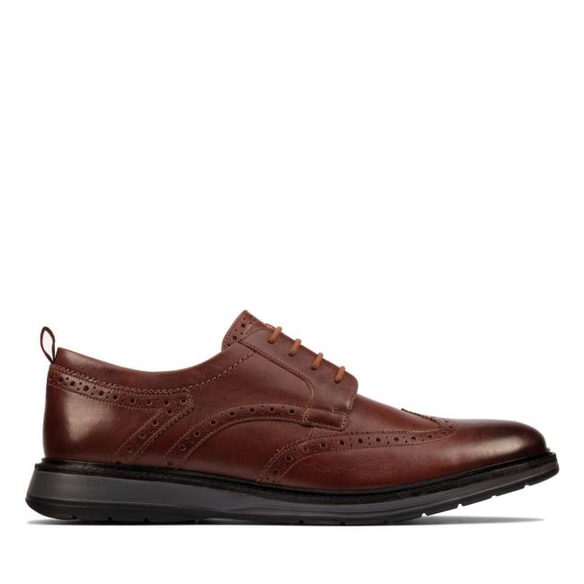 Buty Brogue Męskie Clarks Chantry Wing Ciemny Brązowe | CLK047BQJ