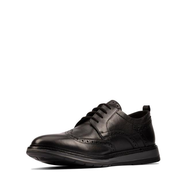 Buty Brogue Męskie Clarks Chantry Wing Czarne | CLK781TFC